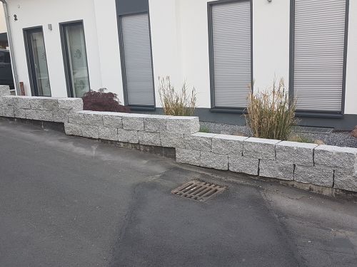 Granit Mauersteine, Granitmauer, Granitsteine